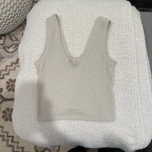 Abercrombie & Fitch Ribbed Neutral Tank Top Size S